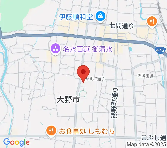 大野市歴史博物館の地図