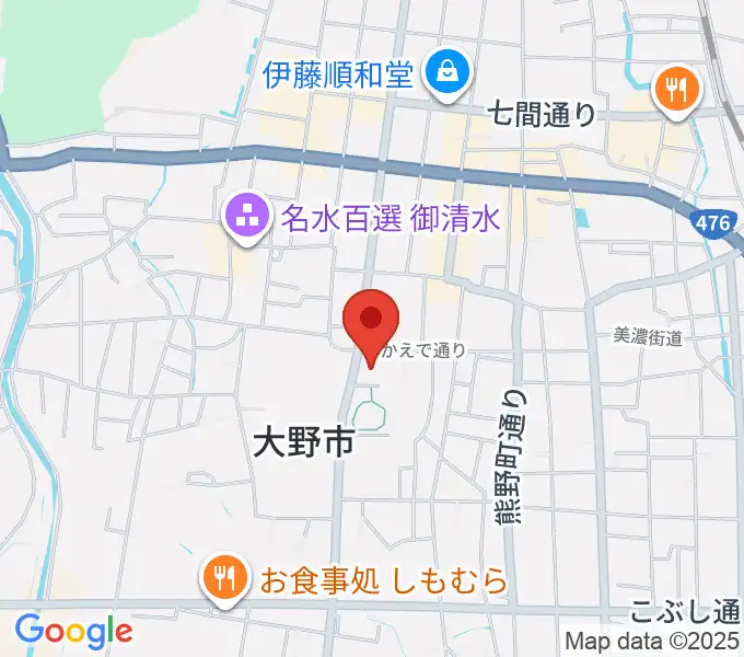 大野市歴史博物館の地図