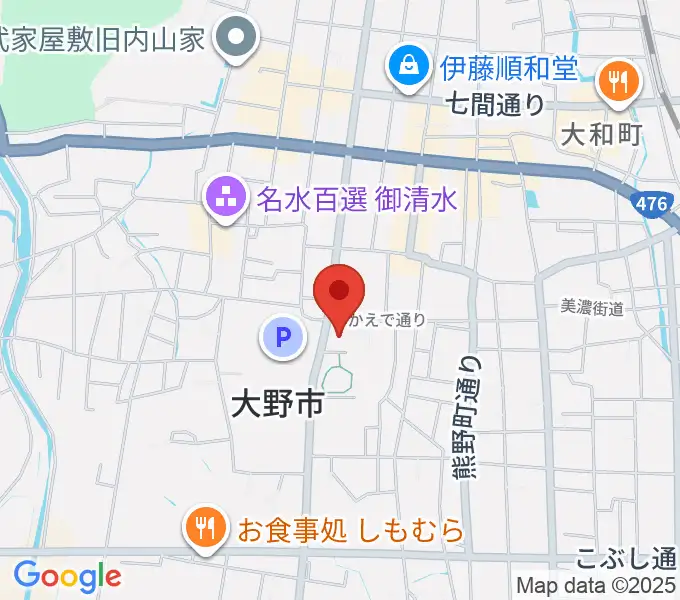 大野市歴史博物館の地図