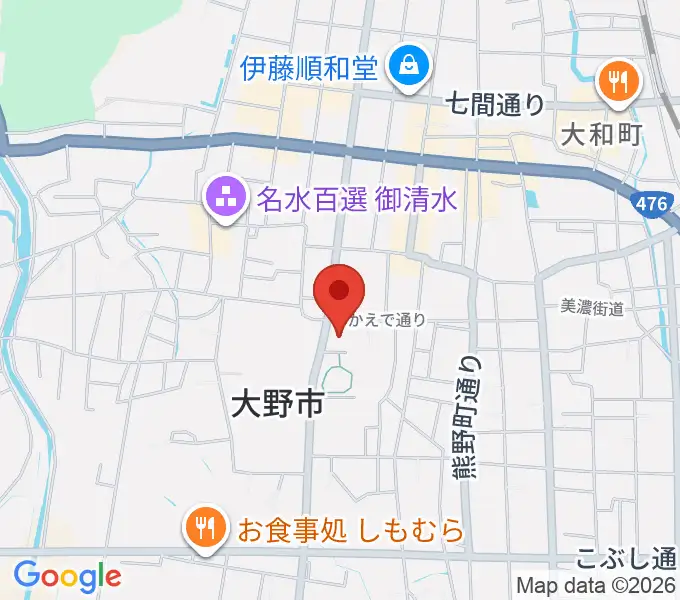 大野市歴史博物館の地図