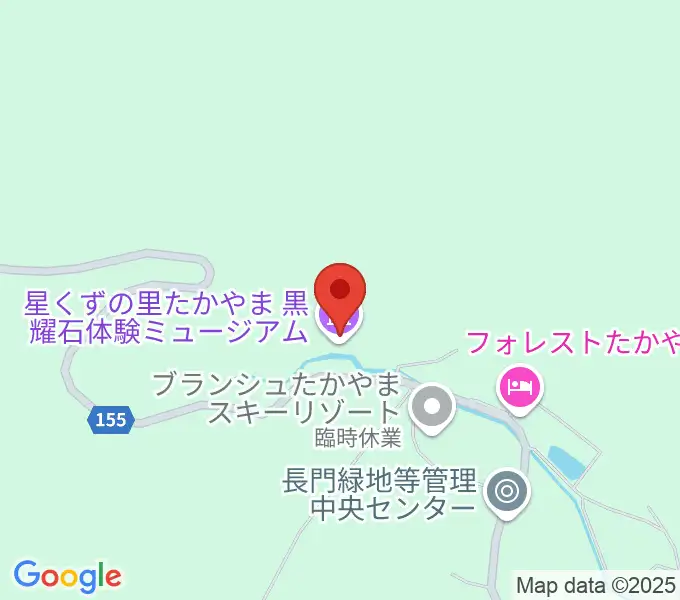 黒耀石体験ミュージアムの地図