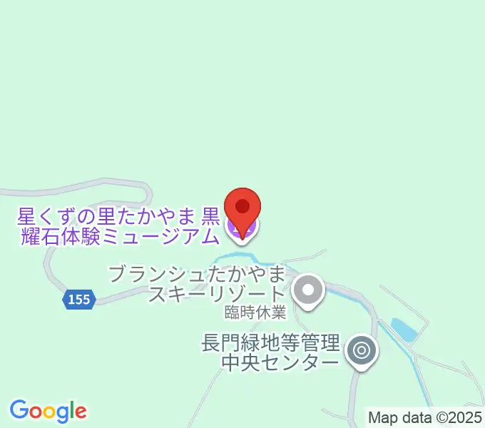 黒耀石体験ミュージアムの地図