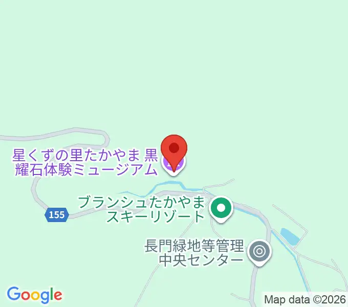 黒耀石体験ミュージアムの地図