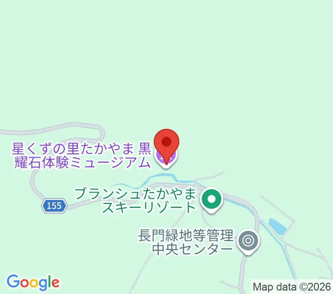 黒耀石体験ミュージアムの地図