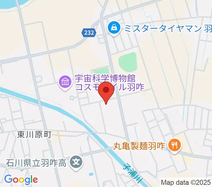 羽咋市歴史民俗資料館の地図