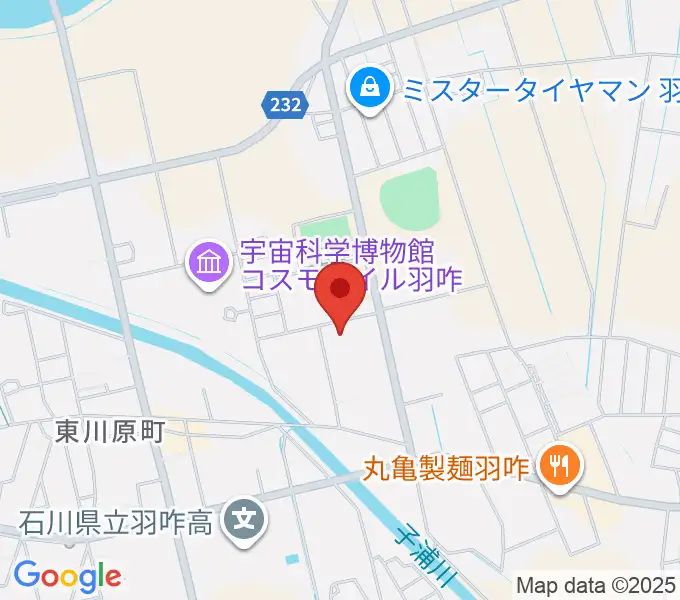 羽咋市歴史民俗資料館の地図