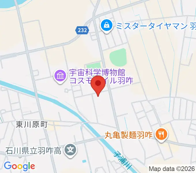 羽咋市歴史民俗資料館の地図