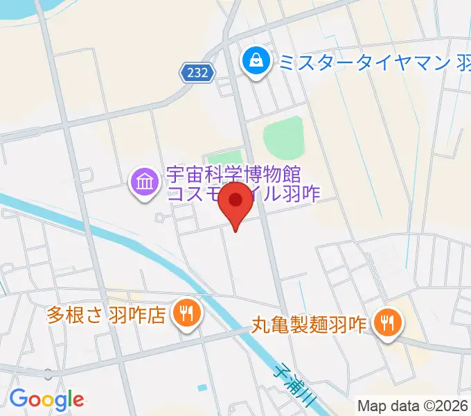 羽咋市歴史民俗資料館の地図