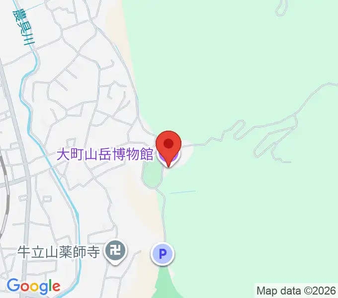 市立大町山岳博物館の地図