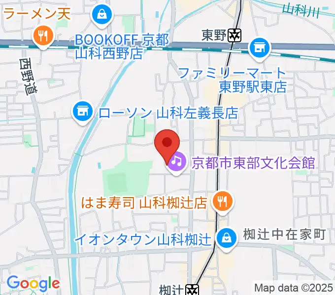 山科地域体育館の地図