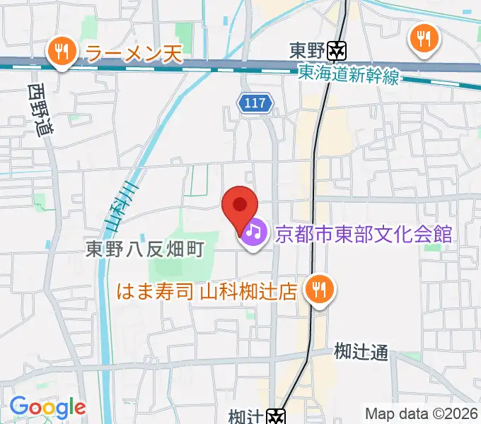 山科地域体育館の地図