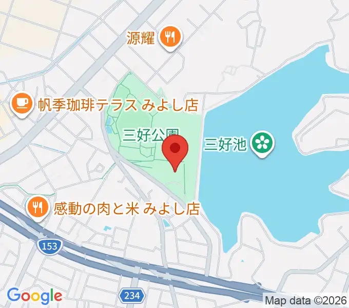 三好公園総合体育館の地図