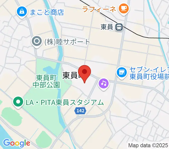 東員町総合体育館の地図