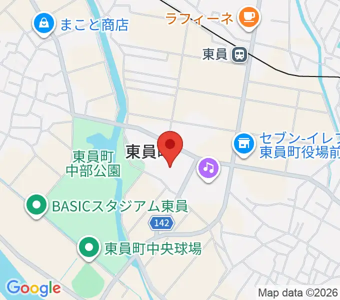 東員町総合体育館の地図