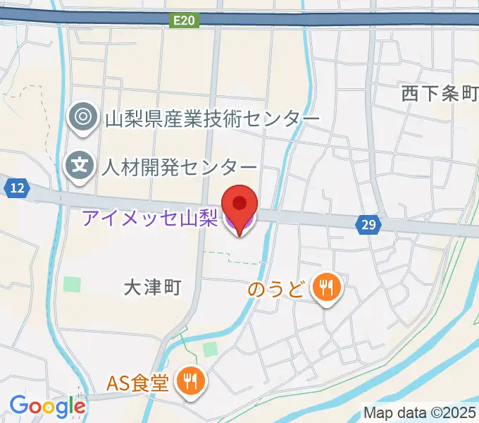 アイメッセ山梨の地図