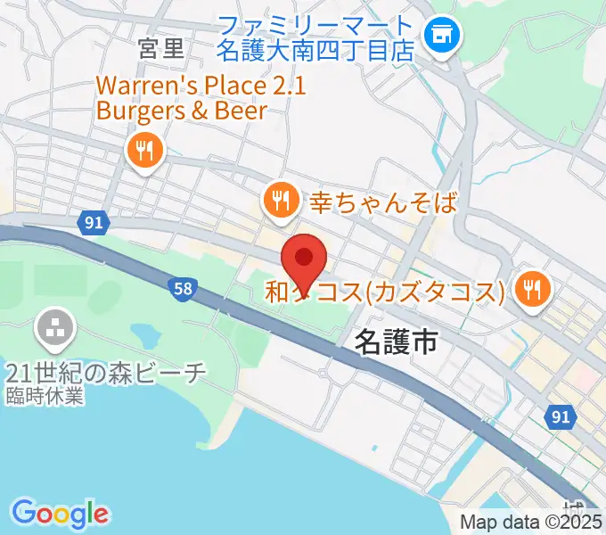 21世紀の森体育館の地図