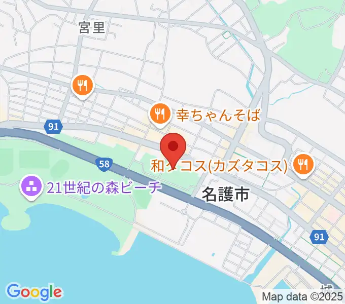 21世紀の森体育館の地図