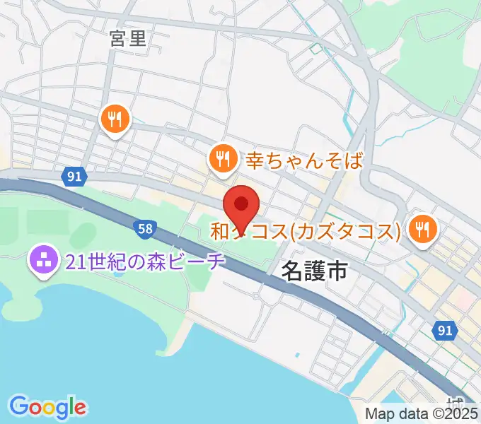 21世紀の森体育館の地図