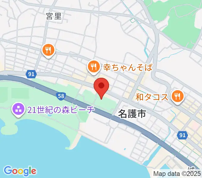 21世紀の森体育館の地図