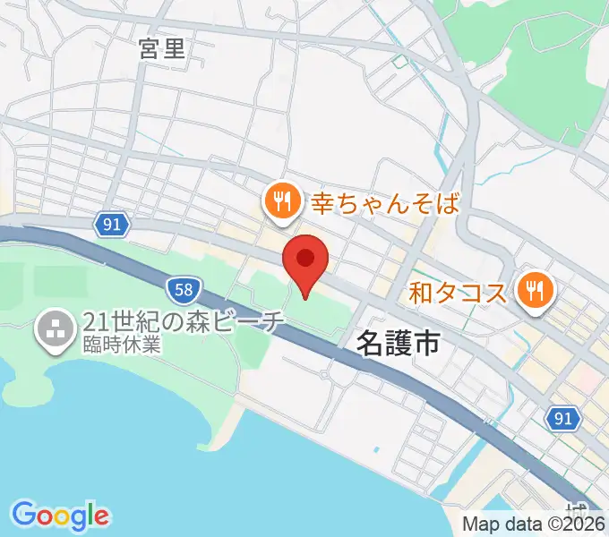 21世紀の森体育館の地図