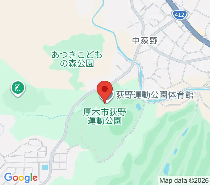 荻野運動公園体育館の地図