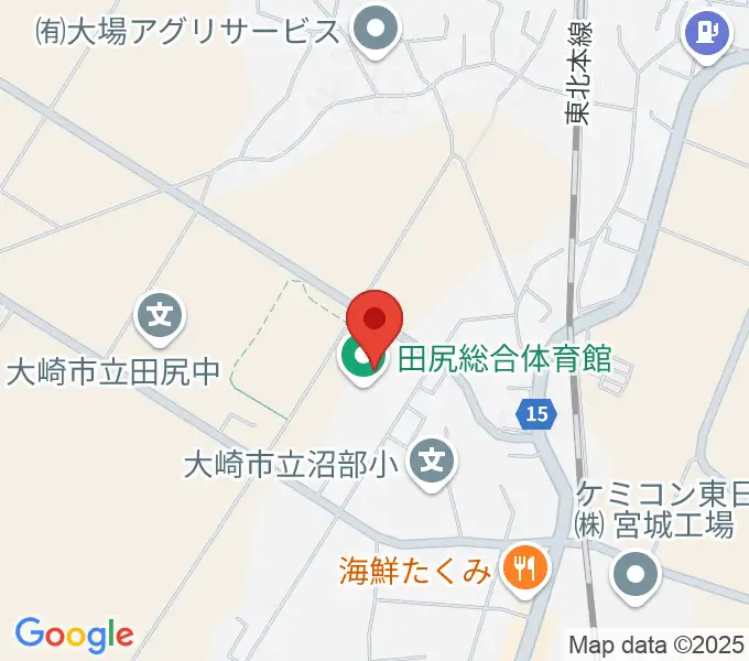 田尻総合体育館の地図