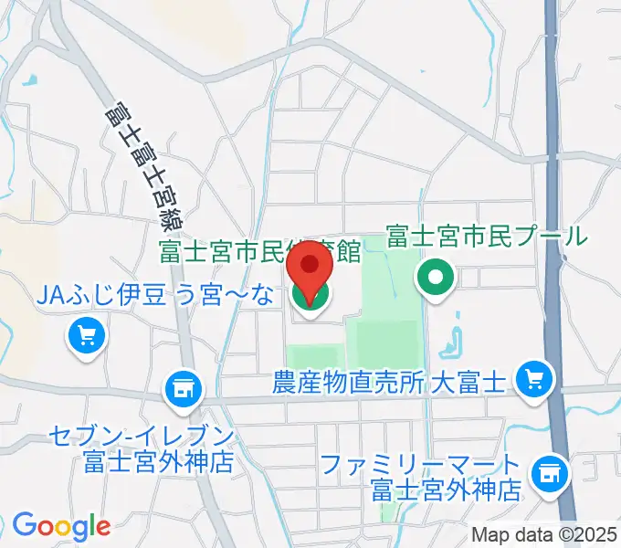 富士宮市民体育館の地図