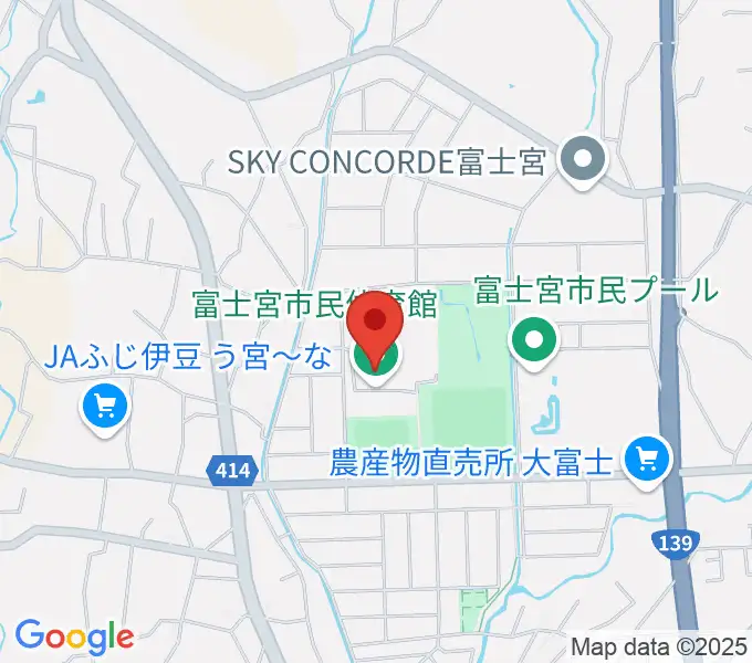 富士宮市民体育館の地図