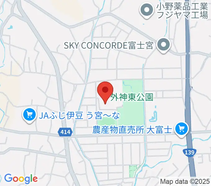 富士宮市民体育館の地図