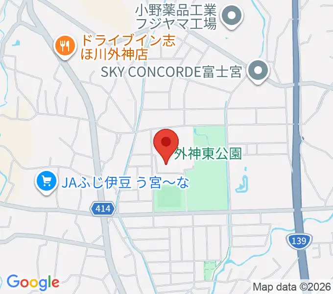 富士宮市民体育館の地図