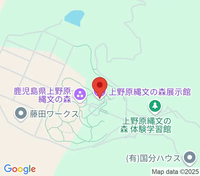 鹿児島県上野原縄文の森の地図