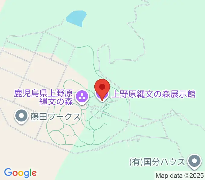 鹿児島県上野原縄文の森の地図