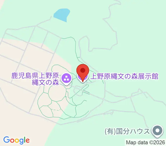 鹿児島県上野原縄文の森の地図