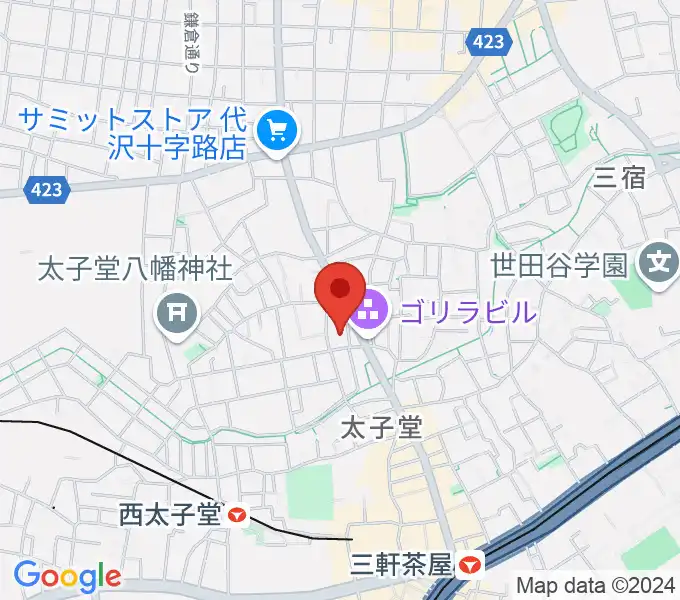 三軒茶屋クロスロードスタジオの地図