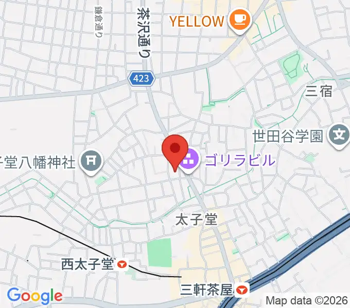 三軒茶屋クロスロードスタジオの地図
