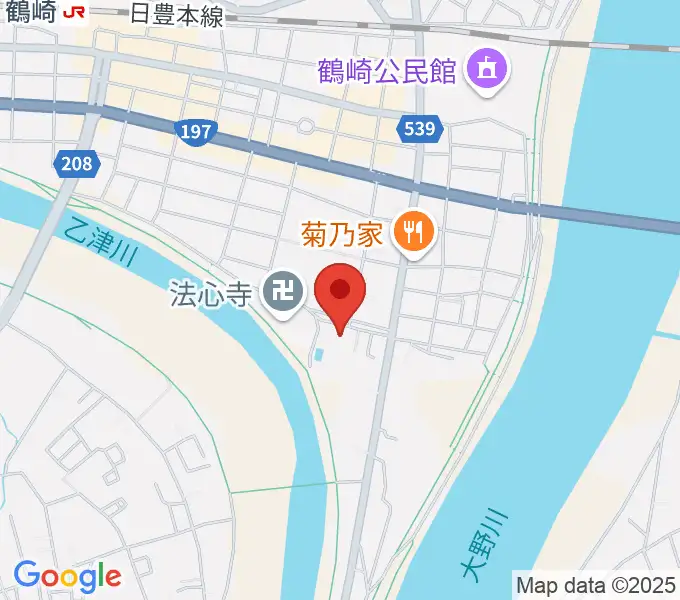 毛利空桑記念館の地図