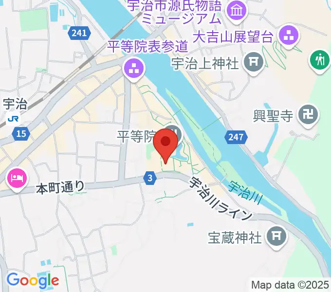 平等院ミュージアム鳳翔館の地図