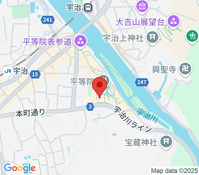 平等院ミュージアム鳳翔館の地図