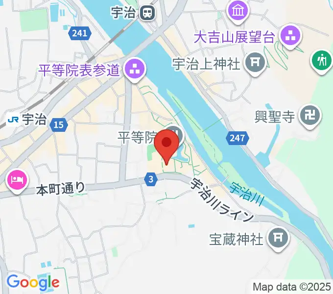 平等院ミュージアム鳳翔館の地図