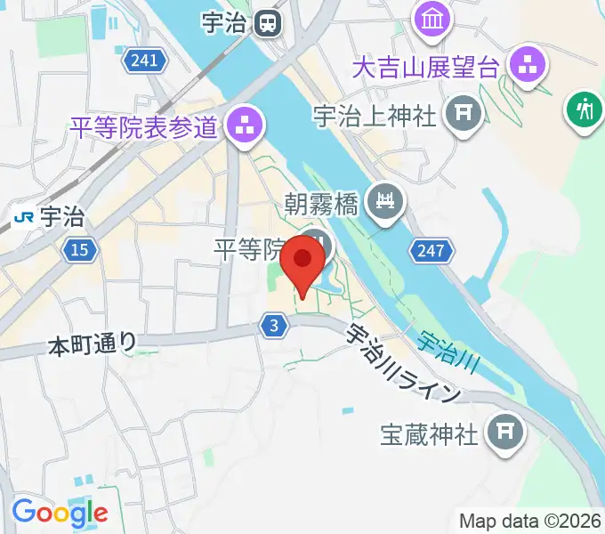 平等院ミュージアム鳳翔館の地図