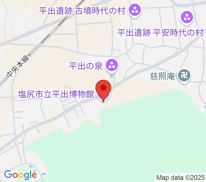 塩尻市立平出博物館の地図