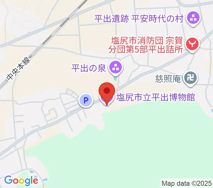 塩尻市立平出博物館の地図