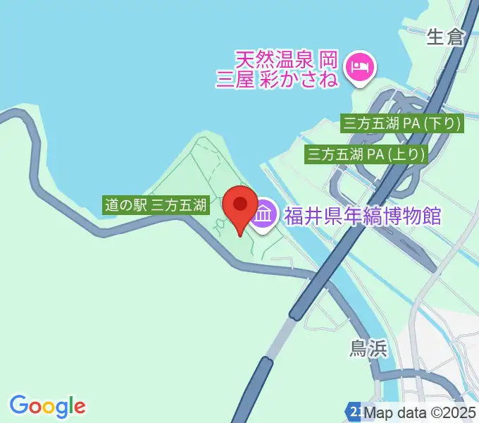 若狭三方縄文博物館の地図