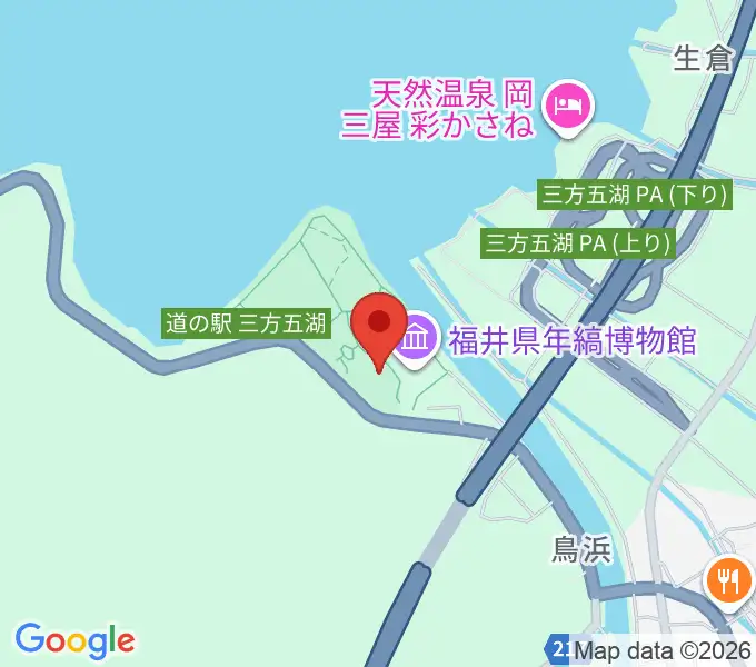 若狭三方縄文博物館の地図