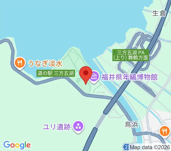 若狭三方縄文博物館の地図