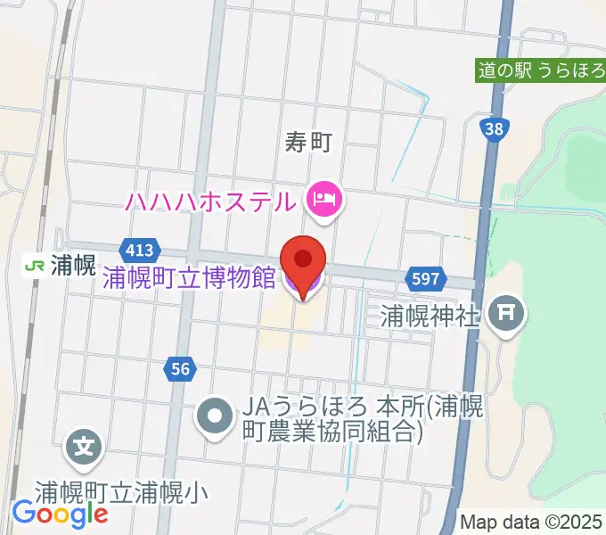 浦幌町立博物館の地図