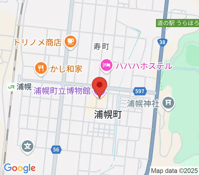 浦幌町立博物館の地図