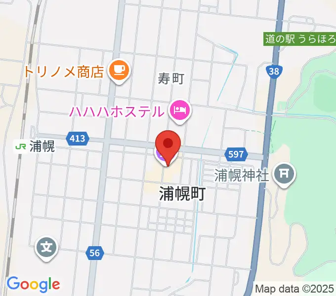 浦幌町立博物館の地図