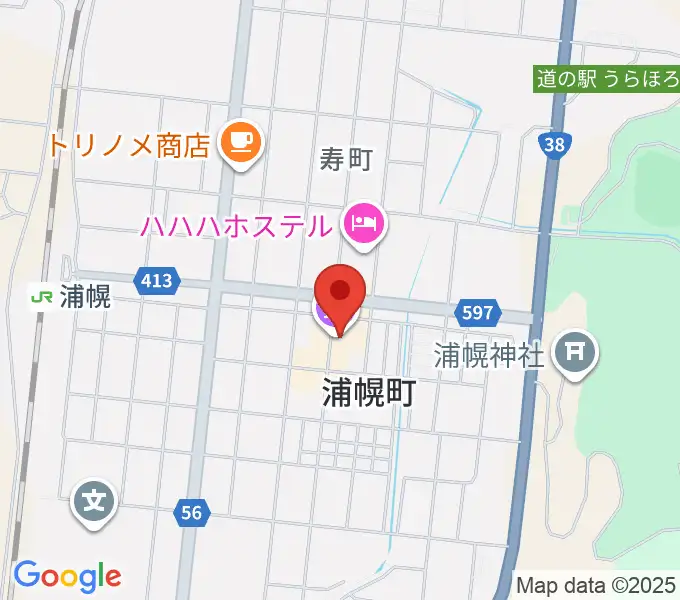 浦幌町立博物館の地図