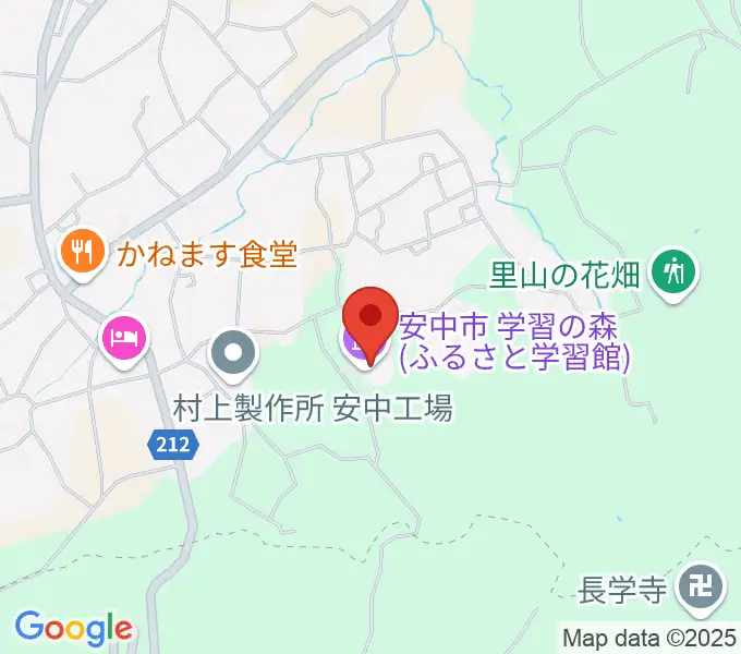 安中市学習の森ふるさと学習館の地図